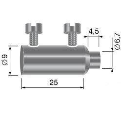 Jungtis troso užveržiama 4.0 mm