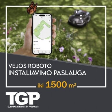 Belaidžio vejos roboto instaliavimo paslauga L