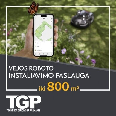 Belaidžio vejos roboto instaliavimo paslauga S