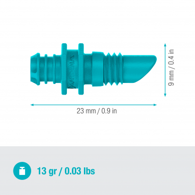 Galvutė lašinimo Endline MDS 2L/h 4.6mm vamzdžiui 25 vnt. Gardena 3