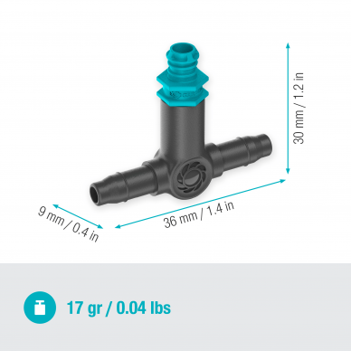 Galvutė lašinimo Inline MDS 2L/h 4.6mm vamzdžiui 10 vnt. Gardena 3