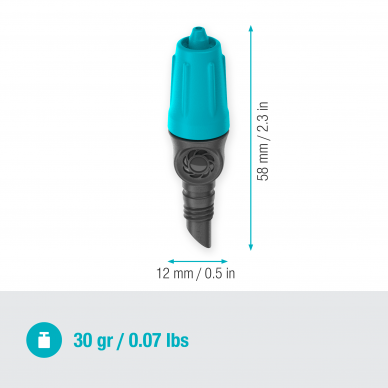 Galvutė lašinimo reguliuojama Endline MDS 0-15L/h 4.6mm vamzdžiui 10 vnt. Gardena 3