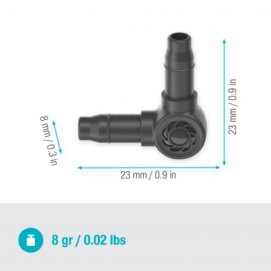 Jungtis L 4.6 mm (3/16") 10 vnt. Gardena 3