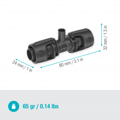 Jungtis T purkštukams 13mm (1/2") 5 vnt. Gardena 3