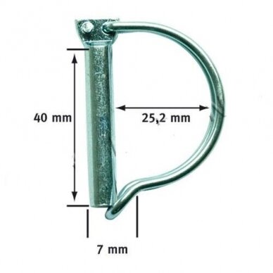 Kaištis frezų kultivat. 7.0x40 mm