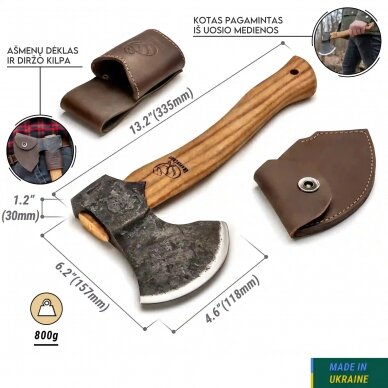 Kirvis Woodcraft Bushcraft Splitting Hatchet AX3 1