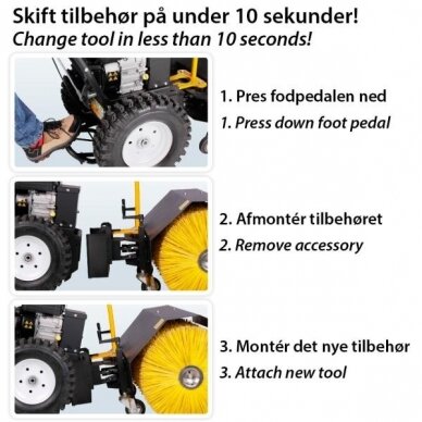 Motoblokas TEXAS Combi 800B su sniego pūstuvu 5