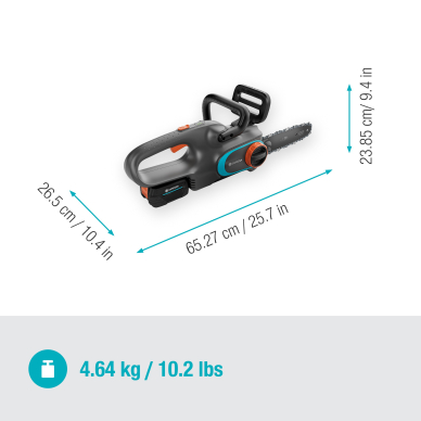 Pjūklas akumuliatorinis GARDENA PowerSaw 250/18V P4A su baterija 5