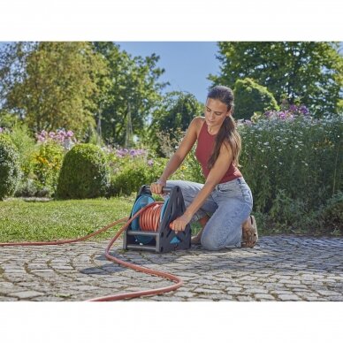 Ritė su žarna 20m Basic Gardena komplektas 3