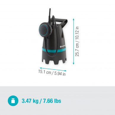 Siurblys nešvariam vandeniui GARDENA 9200 BASIC 1