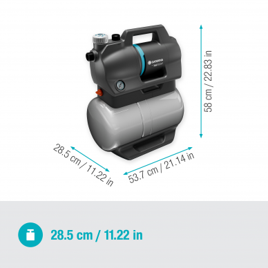 Siurblys vandens su slėgio rezervuaru Gardena 3800 Silent 2