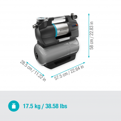 Siurblys vandens su slėgio rezervuaru Gardena 5600 SilentComfort 2