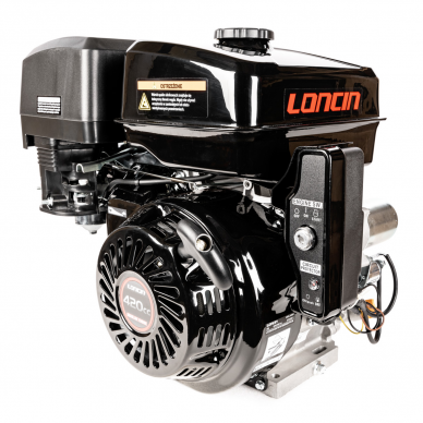 Variklis Loncin G420FD 12 AG horiz. 25.4x88.5mm el start 1