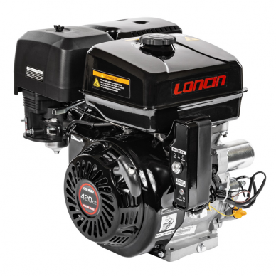 Variklis Loncin G420FD 15 AG horiz. 25x62mm start 1