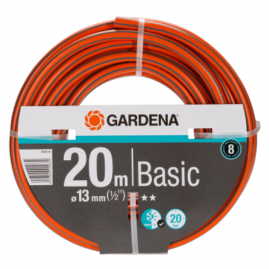 Žarna laistymo Gardena Basic 13mm 20m su jungtimis