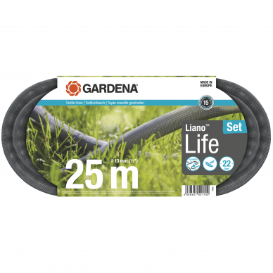 Žarna laistymo Gardena Liano Life 25m tekstilinė rinkinys